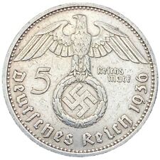 Moneda de Plata Rara Hindenburg alemana 5 Reichsmark del Tercer Reich Segunda Guerra Mundial  segunda mano  Embacar hacia Argentina