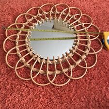 Round bamboo mirror for sale  MANSFIELD