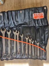Used, BAHCO 11 Piece Combination Spanner Set 8mm - 22mm Ring & Open End Wrench 111M11T for sale  Shipping to South Africa