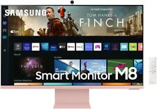 Monitor de computadora inteligente Samsung 32" m80b uhd hdr con transmisión de TV - rosa segunda mano  Embacar hacia Argentina