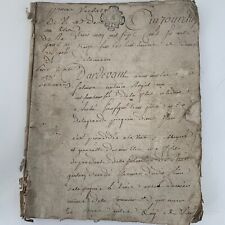 Antique french manuscript for sale  SOLIHULL