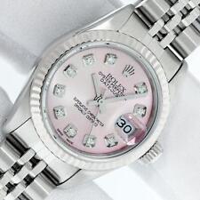 Usado, Rolex Lady Datejust mostrador de diamante rosa aço e ouro branco relógio canelado de diamante comprar usado  Enviando para Brazil
