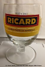 RICARD-Verre ballon été 2007-RICARD 1984-Jaune "Le vrai Pastis de Marseille" d'occasion  Petite-Rosselle
