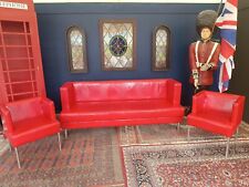 Rotes kunstledersofa sitzer gebraucht kaufen  Burtscheid