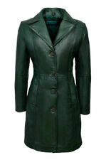 Leather Stylish Button Trench Coat Women's 100% Lambskin Casual Halloween for sale  Shipping to South Africa