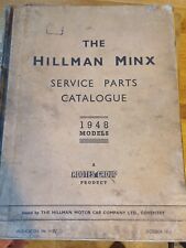 hillman minx parts catalogue for sale  PETERBOROUGH