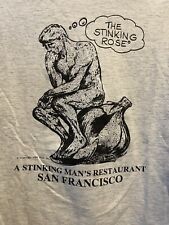 Men’s Vintage 1994 Stink Inc. The Stinking Rose San Francisco Thinker T Shirt L for sale  Shipping to South Africa