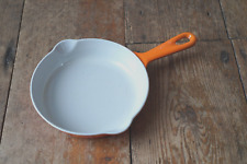 Le Creuset Cast Iron Enamel Frying Pan Small Volcanic Orange for sale  Shipping to South Africa