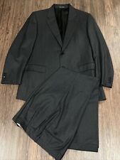 CANTARELLI BERGDORF GOODMAN Suit Pants Blazer Virgin Wool EU54 Herring Bone Gray for sale  Shipping to South Africa