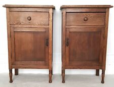 A Pair Of Antique Solid Oak Bedside Cabinets, Cupboards, Bedside Tables. for sale  Shipping to South Africa