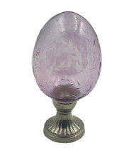 Etched glass egg for sale  West Palm Beach