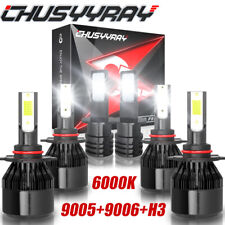 Kit combo de farol de LED e lâmpada de neblina para Toyota Corolla 01-04 6x 9005 9006 H3 comprar usado  Enviando para Brazil