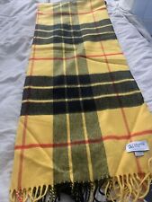 Johnstons of Elgin Dress Macleod Cashmere Wrap Shawl Black Yellow Stole Soft New, käytetty myynnissä  Leverans till Finland