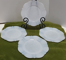 Set Of 4 MacBeth Evans Monax White Opalescent American Sweetheart 8" Salad Plate for sale  Shipping to South Africa
