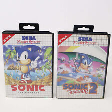 LOTE DE VIDEOGAMES VINTAGE 1991 1992 ANOS 90 SEGA MASTER SYSTEM SONIC THE HEDGEHOG 1 & 2 comprar usado  Enviando para Brazil