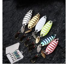 1.5g/3g/5g Fishing Spinner Spoon Bait Metal Crankbait Lures Bass Tackle 5PCS for sale  Shipping to South Africa