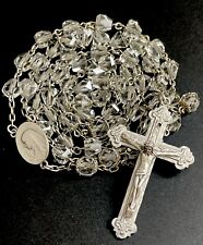 Usado, Rosario católico vintage de plata esterlina y cristal con lágrimas segunda mano  Embacar hacia Argentina