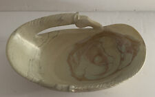 Tazón decorativo de mármol beige natural. Estilo japonés con acento de dragón. 9"" de largo segunda mano  Embacar hacia Argentina
