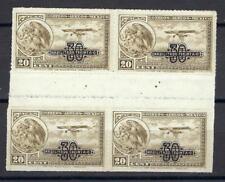 México 1932 Sc# C49 Correio Aéreo 30c em 20c Eagle Plane bloco de calha de avião 4 MNH comprar usado  Enviando para Brazil