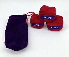 Lote de 3 bolsas de frijoles vintage Klutz Malabares con bolsa de almacenamiento púrpura segunda mano  Embacar hacia Argentina