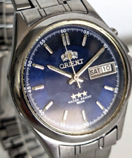 Relógio vintage automático ORIENT Tristar CRYSTAL mostrador azul escuro comprar usado  Enviando para Brazil