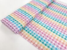 Rainbow gingham cotton for sale  COLCHESTER