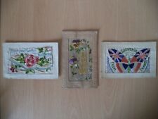 Three silk embroided for sale  ROMNEY MARSH