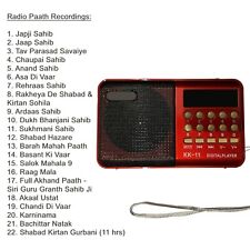 Gurbani Player Red - Kirtan, Gurbani, Portable Digital, Radio, MP3 Player for sale  Shipping to South Africa