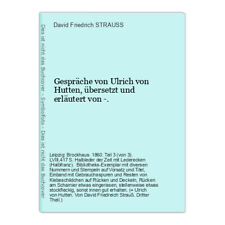 Conversaciones De Ulrich Botellas, Übersetzt Y Er Strauss, David Friedrich ( Hrs segunda mano  Embacar hacia Argentina