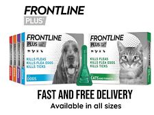 FRONTLINE SPOT ON PLUS CAT DOG Kills Fleas Ticks Lice STOPS Flea Eggs 1 3 6 Pack for sale  HEMEL HEMPSTEAD