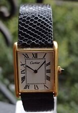 CARTIER TANK OURO 18K GALVANIZADO 2512 MOSTRADOR NUMERAIS ROMANOS 2512.0011 HOMEM 23mm comprar usado  Enviando para Brazil