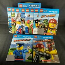 Lego City PHONICS 8 Books and 2 Workbooks Unused Reading Program Vowels Sounds  for sale  Shipping to South Africa