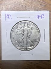 Medio dólar estadounidense 1943-D Walking Liberty 90 % plata ¡imprescindible! Moneda de Estados Unidos segunda mano  Embacar hacia Argentina