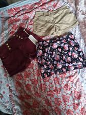 Burgundy floral shorts for sale  NEWTON-LE-WILLOWS
