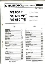 GRUNDIG Service Manual VS 650 T, VPT, T/E, gebraucht comprar usado  Enviando para Brazil