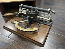 Rare Antique Peoples Index Typewriter With Wooden Case for sale  Shipping to South Africa