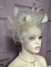 gold feather fascinator for sale  WIGTON