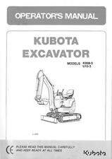 KUBOTA EXCAVATOR - MODELS K008-3 & U10-3 OPERATORS MANUAL for sale  Shipping to Ireland
