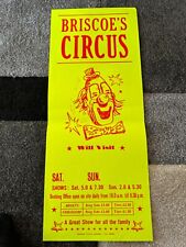 Briscoes circus poster for sale  CHRISTCHURCH