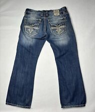 Jeans Rock Revival Timothy Bootcut desgastado tamanho 34 X 31 comprar usado  Enviando para Brazil