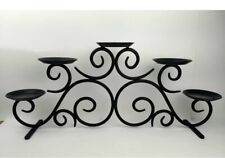 Partylite Fireplace 5 Candle Holder Wrought Iron Pillar Centerpiece P7412, used for sale  Matawan