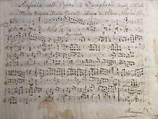 Antico manoscritto sinfonia usato  Genova