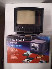 Used,  ACTION ACN-3501 5" Portable Black & White CRT TV Television With AM/FM Radio  for sale  Shipping to South Africa