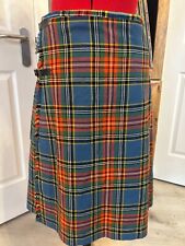 Vintage Macbeth Tartan Heavy Kilt size 28" waist 24" long - very old see photos for sale  Shipping to South Africa