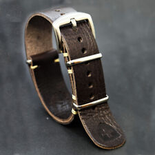 Bracelet montre en cuir,Zulu militaire strap,adapté la main Omega,18/20/22/24 mm, occasion d'occasion  Expédié en France