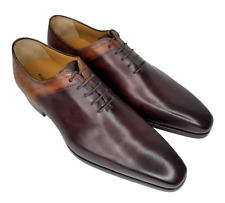 NEW- MAGNANNI Whole Cut Leather Oxford, Brown/ Cognac, Men's 9 M, MSRP $495 for sale  Shipping to South Africa