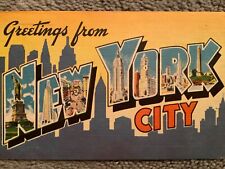 Tarjeta postal vintage 1952 saludos desde Nueva York segunda mano  Embacar hacia Mexico