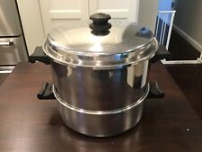 Saladmaster 3 Piece Stock Pot 18-18 Tri-Clad Stainless Steel for sale  Shipping to South Africa