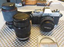 Vintage 35 mm Minolta X370 Camera w/ 2 extra lenses, filters, used for sale  Shipping to South Africa