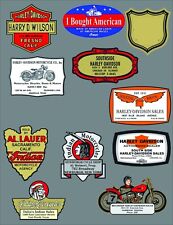 VINTAGE MOTORCYCLE DEALERS DECALS  OLD SCHOOL MOTORCYCLE for sale  Shipping to South Africa